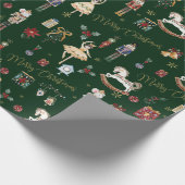 Feestelijke Notenkraker Ballet Vrolijk Kerstfeest Cadeaupapier (Hoek)