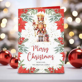 Feestelijke Notenkraker Botanische Foto Kerstmis Feestdagen Kaart