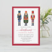 Feestelijke Notenkraker Christmas Cocktail Party Kaart (Staand voorkant)