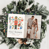 Feestelijke Notenkraker Karakters Kerstmis Foto Feestdagenkaart