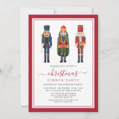 Feestelijke Notenkraker Kerst Dinner Party Kaart (Voorkant)