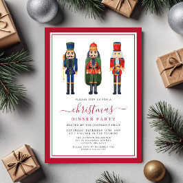 Feestelijke Notenkraker Kerstdiner Party Kaart