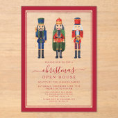 Feestelijke Notenkraker Kerstfeest Open Huis Acryl Uitnodigingen (Voorkant)