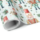 Feestelijke Notenkraker & Kerstgroen Cadeaupapier (Rol Hoek)