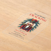 Feestelijke notenkraker kraken thema verjaardagsfe acryl uitnodigingen (Laagn)