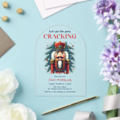 Feestelijke notenkraker kraken thema verjaardagsfe acryl uitnodigingen (Insitu (Huwelijk))