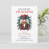 Feestelijke notenkraker kraken thema verjaardagsfe kaart (Staand voorkant)