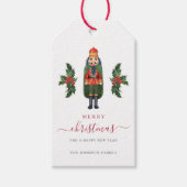 Feestelijke Notenkraker Prettig Kerstfeest Cadeaulabel (Voorkant)