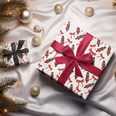 Feestelijke Notenkraker & Rode strik Kerstvakantie Cadeaupapier