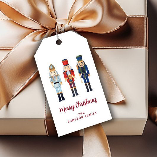 Feestelijke Notenkraker Script Prettig Kerstfeest Cadeaulabel