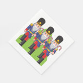 Feestelijke Notenkraker Soldiers met Candy Canes Servet (Hoek)