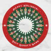 Feestelijke Notenkraker Speelgoed Soldiers Wijnglaslabel (Achterkant)