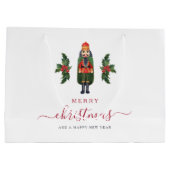 Feestelijke Notenkraker Vrolijk Kerstfeest Groot Cadeauzakje (Achterkant)