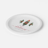 Feestelijke Notenkraker Vrolijk Kerstfeest Papieren Bordje (Gekanteld)