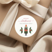 Feestelijke Notenkraker Vrolijk Kerstfeest Ronde Sticker