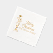 Feestelijke Notenkraker Vrolijke Kerstnaam Folie Servetten (Links)