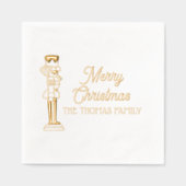 Feestelijke Notenkraker Vrolijke Kerstnaam Folie Servetten (Voorkant)