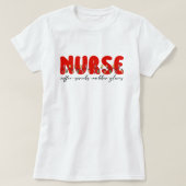 Feestelijke Nurse Holiday T-shirt (Design voorkant)