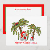 feestelijke oerwouden feestdagenkaart (Voorkant / Achterkant)