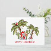 feestelijke oerwouden feestdagenkaart (Staand voorkant)