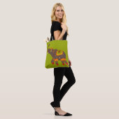 Feestelijke Olifant Groen Tote Bag (Op model)
