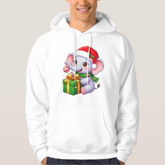 Feestelijke Olifant Kerstcadeau Hoodie