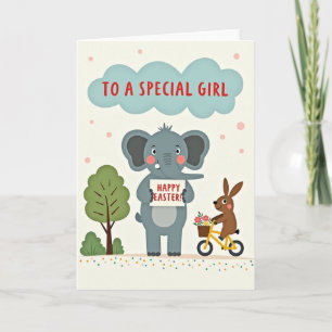 Feestelijke Olifant Verjaardagskaart Kaart
