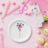 Feestelijke Onafhankelijkheidsdag Patriottisch Papieren Bordje (Feest)