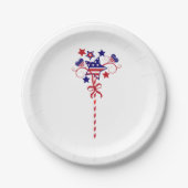 Feestelijke Onafhankelijkheidsdag Patriottisch Papieren Bordje (Voorkant)