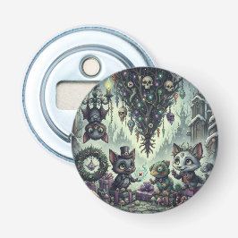 Feestelijke ondersteboven boom 1 button flesopener