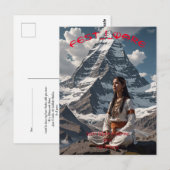 Feestelijke Oorbel briefkaart Mount Kailash medita (Voorkant / Achterkant)