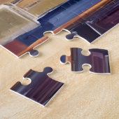 Feestelijke Open Haard Kerstkrans Waterverf Legpuzzel (Zijkant)