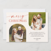 Feestelijke Opmerkelijke Vrolijke Kerstmis Script  Feestdagenkaart (Voorkant)