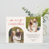 Feestelijke Opmerkelijke Vrolijke Kerstmis Script  Feestdagenkaart (Staand voorkant)