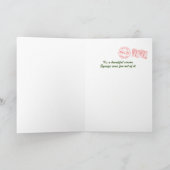 Feestelijke Oranje Bomen Kerst Kaart (Binnen)