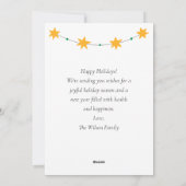 Feestelijke Oranje & Hulst Kerst Mobiel Feestdagenkaart (Achterkant)