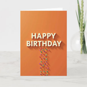 Feestelijke oranje verjaardagskaart kaart