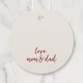 Feestelijke Originele Klassieke Kerstvakantie Bedankjes Labels (Achterkant)