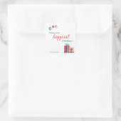 Feestelijke Ornament Cadeaus Kerst Vierkante Sticker (Tas)