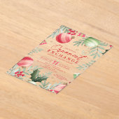 Feestelijke Ornament uitwisseling kerst Acryl Uitnodigingen (Laagn)