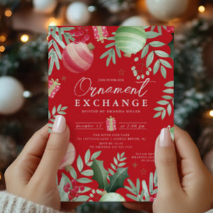 Feestelijke Ornament uitwisseling kerst Kaart