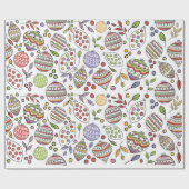 Feestelijke Ornamenten Cadeaupapier (Vlak)