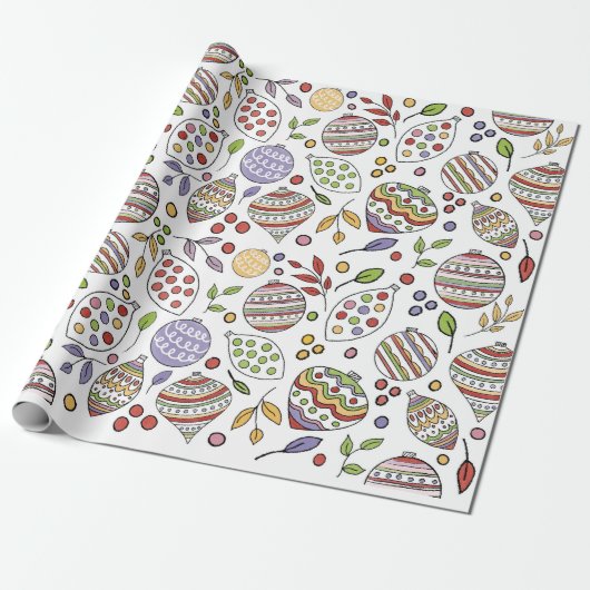 Feestelijke Ornamenten Cadeaupapier (Uitgerold)
