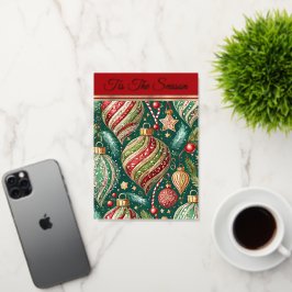 Feestelijke Ornamenten Folie Wenskaart