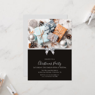 Feestelijke Ornamenten & Jewel Bow Christmas Kaart