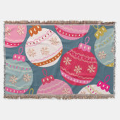 Feestelijke Ornamenten Kerst Deken (Voorkant)