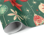 Feestelijke Ornamenten Naadloos Patroon Cadeaupapier (Rol Hoek)