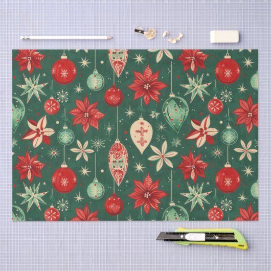 Feestelijke Ornamenten Naadloos Patroon Tissuepapier (Craft)