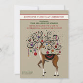 Feestelijke Ornamenten Rendier Fun Custom Christma Kaart (Voorkant)