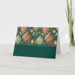 Feestelijke Ornamenten Vier Foto Feestdagen Kaart